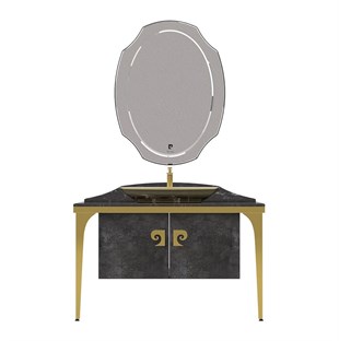 Pierre Cardin Venüs Black Gold 120 cm Banyo Dolabı